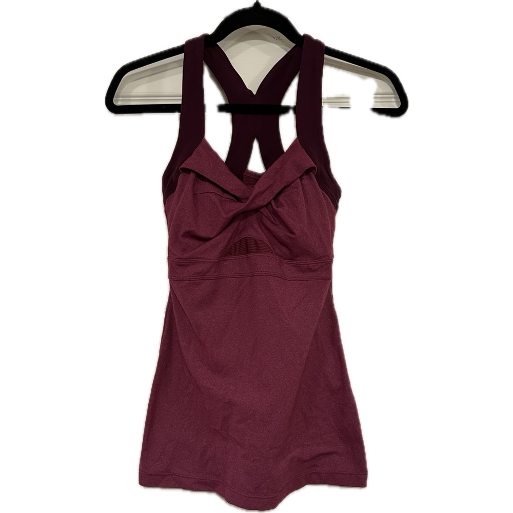 Athleta Purple Jaya Twist Front • Athletic Tank Top • Size XS